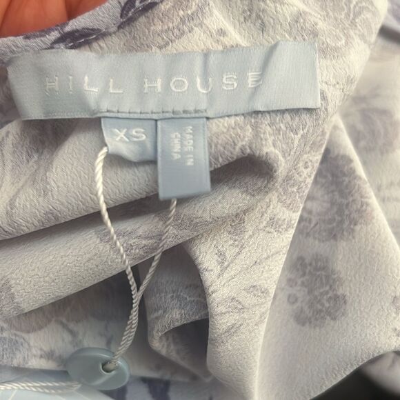 Hill House the Simone Dress lilac Tonal Floral Long Sleeve Maxi XS NWT - Picture 8 of 9
